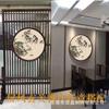 Nuevo panel decorativo de pantalla redonda con bordado chino de doble cara para porche, sala de estar, TV, sofá, pintura decorativa, tela de pared, bolsa rígida