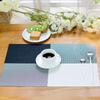 Mantel individual Teslin transfronterizo para comida occidental, aislamiento para lavado, PVC, cuadrícula de carácter Tian, mantel para vajilla, estilo europeo, anti-escaldaduras, para plato, tazón, posavasos