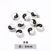 Jingdian Jewelry Liga de Zinco e Prata do Tibete Contas Redondas com Diamantes, Contas Espaçadoras, Contas de Ábaco, Acessórios para Pulseira DIY, Contas Soltas Atacado