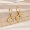 Los Mismos Pendientes de Corazón de Amor Que Son Populares en Amazon en Europa y América, Nuevos Pendientes de Girasol Dorados Transfronterizos, Pendientes Elegantes y Versátiles