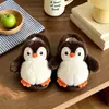 Pantuflas de Algodón Creativas Lindas de Dibujos Animados de Pingüino para Niños Niñas Niños Otoño Invierno Antideslizantes de Interior Pantuflas Peludas