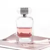 Botella de perfume de 50 ml, botella de vidrio con borde cortado, botella de perfume vacía con tapa, botella de perfume de fondo grueso
