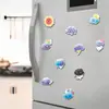 20 Peças de Ímãs de Geladeira Macios Temáticos do Tempo, Itens Quentes de Venda Transfronteiriça, Grafite de Humor para Dias Ensolarados e Chuvosos, Adesivos Magnéticos de Sol e Nuvem