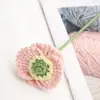 Flor Artificial Producto Terminado Flor Hecha a Mano Flor DIY Tejido de Lana Crochet Casero Ramo Margarita Pequeña Flor Terminada de Lana