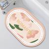 Alfombrilla absorbente de diatomeas para baño, alfombrilla antideslizante para puerta de baño, alfombrilla para inodoro