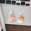 Chaveiro de Sobremesa de Animal Fofo Pingente de Bolsa de Estudante Menina Casal Desenho Animado Fofo Acessórios para Namorada Presente