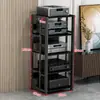Rack Amplificador de Potencia Multicapa Hogar Espaciado Ajustable Móvil Soporte Amplificador de Tubos Gabinete HIFI Soporte Audio Altavoz