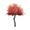 Simulación Arce Árbol Falso Grande Estilo Japonés Decoración Punto Panorámico Hotel Paisaje Decoración de Piso para Ventana Simulación Arce Rojo
