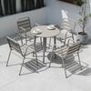 Mesa y Silla de Exterior Combinación de Cafetería Exterior Columpio Ocio Patio Jardín Terraza Estructura de Aluminio Resistente a la Lluvia Mesa y Silla Exterior Sencilla