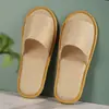 Chinelo descartável com logotipo imprimível atacado lã de coral de alta qualidade espessado antiderrapante B & B salão de beleza chinelos descartáveis