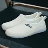 Botas de Lluvia de Moda Transfronterizas para Mujer, Suelas Suaves, Cómodos y Versátiles Zapatos de Agua para Exteriores, Zapatos de Goma de Cocina Transpirables Antideslizantes de Verano