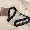 "Love Dot" Estilo Japonés Estampado Encaje de Seda de Leche Cintura Baja Ropa Interior para Niñas Calzones a Cuadros con Lazo