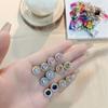 Pendientes redondos de estrella 2023, nuevos pendientes de moda para hombre, pendientes de circonita llenos de diamantes, joyería creativa europea y americana al por mayor