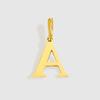 Acessórios de joias diy transfronteiriços 18K galvanoplastia 26 letras inglesas titânio aço pingente pulseira colar pingente atacado