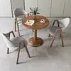 Mesa y sillas pequeñas redondas modernas y casuales para recepción y negociación en apartamentos pequeños, mesa de comedor, mesa redonda pequeña para balcón, para tiendas de té de leche y cafeterías