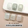 Pingente de Jade Huanglong Natural de Paz e Segurança Superfície Lisa Furo Passante Pingente de Jade Pulseira Colar DIY Acessórios de Jade Venda por Atacado
