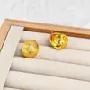 Nuevos Pendientes Dorados Plegados para Mujer, Pendientes de Botón Dorados de Diseño Exclusivo, Pendientes de Lujo Ligero y de Alta Gama para Mujer