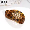Conjunto de Presilhas de Cabelo Planas Ovais Simples Mais Vendido na Amazon Transfronteiriço com Estampa de Leopardo, Elegante Acessório de Cabelo Bico de Pato para a Parte de Trás da Cabeça