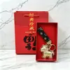 Llavero de Dinero Año del Caballo, Moneda de Oro Sólido, Colgante de Caballo Pequeño, Adorno para Bolso y Coche del Año del Zodiaco, Regalo de Año Nuevo