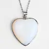 Collar Colgante de Ágata Turquesa Cristalino con Borde Plateado en Forma de Corazón Exportación Transfronteriza Joyería al por Mayor Amazon Ebay