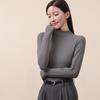 Top Camiseta Base para Mujer con Terciopelo Bariyang Proteína Cuello Redondo Cuello Medio Otoño e Invierno Cuello Medio Alto Ropa Exterior Cálida