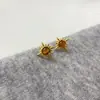 Brincos de Tarraxa Estrela Oval Pedra Olho de Tigre Retrô Feminino Outono e Inverno Maillard Mais Fáceis de Combinar Brincos 2025 Super Quentes Brincos de Luxo Leve