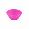 Amazon más vendido redondo de silicona mini taza de papel tapete para pastel repostería postre flan taza para muffin molde para hornear