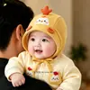 Gorro para Bebé para Primavera y Otoño, Gorro a Prueba de Viento con Protección para las Orejas para Niños y Niñas, Lindo Gorro de Algodón Cálido con Dibujo de Conejo de Dibujos Animados, Gorrito para Recién Nacido