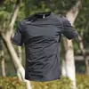Comércio Exterior Verão Fino Seda de Gelo Camiseta Masculina Secagem Rápida Manga Curta Top Esportivo Novo Respirável Corrida Meia-Manga Camiseta