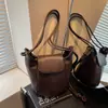 Bolso de Calabaza de Diseño Único para Mujer, Bolso Cubo Versátil y de Moda, Bolso de Hombro Retro Simple y de Alta Gama para el Trabajo