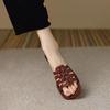 Sandalias de Comercio Exterior para Mujer Primavera y Verano Nuevas Pantuflas Cruzadas Huecas para Verano Calzado Exterior Medias Chanclas Mojables para Playa