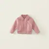 Fábrica de origen chaqueta de cuero para niñas niños MDD primavera y otoño chaqueta de cuero solapa para niños bebé 2026 chaqueta de motocicleta pura