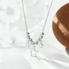 Collar de Plata de Ley S925 Estrella Hueca para Mujer, Estilo de Lujo Ligero de Gama Alta, Collar de Cuentas de la Fortuna, Cadena para Clavícula de Personalidad Única Nuevo Estilo