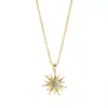 2026 Collar de Girasol Transfronterizo Nicho Colgante de Alta Gama Versátil Diseño de Lujo Ligero Cadena para Clavícula para Mujer Venta al por Mayor