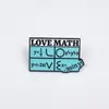 Broche de Liga de Metal Série Criativa Personalizada de Matemática e Química Alunos Aprendem Estrutura Molecular Função Forma Emblema de Desenho Animado