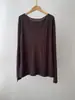 Camiseta para Mujer BORBOTIE 2026 Otoño/Invierno Nueva Mezcla de Cachemir y Lurex BC Top de Punto Hombros Descubiertos