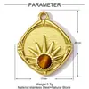 Piedra Natural Francesa Sol Caballo Marino Colgante de Acero de Titanio DIY Collar Pendiente Pendientes de Corazón para Mujer Accesorios de Joyería de Acero Inoxidable