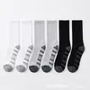 Calcetines de Algodón de Talla Grande Transfronterizos para Hombre al por Mayor Otoño e Invierno Blancos Grises Negros Calcetines de Baloncesto Calcetines Deportivos de Caña Media para Hombre 168N