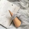 Anel Wrap-Around de Zircônia para Mulheres, Versátil, Nicho, High-End, Personalizado, Luxo Leve, Ajustável