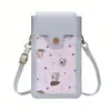 2026 Nuevo Bolso Transfronterizo Lindo Ardilla Pequeña Compatible con Pantalla Táctil para Teléfono de Mujer, Bolso Pequeño Cruzado de un Solo Hombro Delgado para Niñas