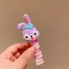 Sanrio linha telefônica anel de cabelo reto trançado desenho animado crianças corda de cabelo elástica alta acessórios de cabelo trança de rabo de cavalo alto adorno de cabelo