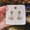Aretes de Concha de Mariposa de Moda 2024, Aretes, Aretes de Circonita de Imitación, Estilo Coreano, Simples y Pequeños