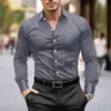 2026 Roupa Masculina de Negócios Camisa Xadrez Listrada Manga Longa Nova Moda AliExpress tk Estação Independente Dropshipping