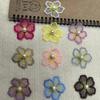 Bordado requintado organza cinco pétalas flor roupas chapéu cocar acessórios DIY apliques de flor de pêssego