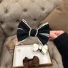Moño Escape Princesa Pinza de Agarre Doble Cara Negro Pasador de Pelo de Alto Sentido Parte Trasera Cabeza Pinza de Tiburón Accesorios para el Cabello Sombrerería Venta al por Mayor