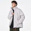Chaqueta de Algodón para Hombre Estilo Americano de Invierno con Cuello Alto Diseño Versátil de Moda Estilo Pareja Cálida Moda Color Sólido Tallas Grandes Ropa de Abrigo