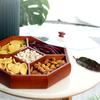 Caixa de Doces caixa de compartimento para sala de estar doméstica caixa de frutas secas chinesa lanche criativo lanche prato de frutas secas caixa de nozes de madeira