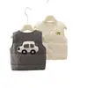 Chaleco de algodón de coche de dibujos animados para niños, nuevo modelo de otoño e invierno, prenda exterior unisex para bebé, chaleco versátil y cálido para bebés
