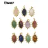 WT-P1975 Retro Clásico Forma de Ojo Borde de Circonita Piedra de Color Collar Pulsera Accesorios para Niña