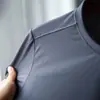 Série Ice Silk Refrescante! Tecnologia de perfuração a laser~Camiseta casual esportiva de manga curta para treinamento abrangente de verão para homens